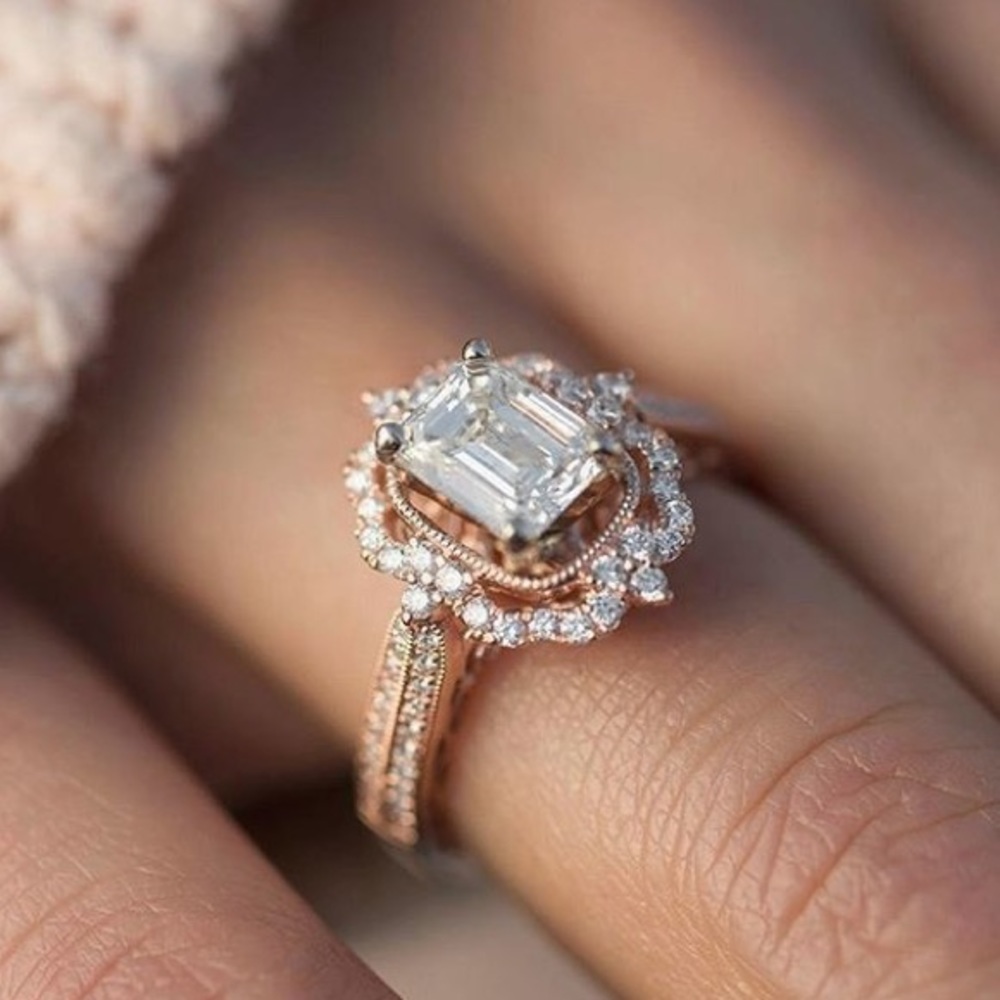 18K Rose gold plated  ring